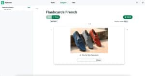 Flashcards feature in Sanako Connect